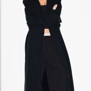 SKIMS Boyfriend Black Trench Coat. In bag NWT. Sold out size.
